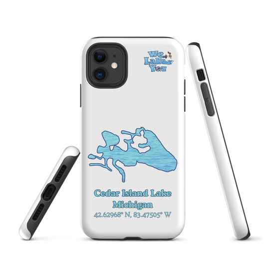 Tough Case for iPhone® with Cedar Island Lake and We Lake You