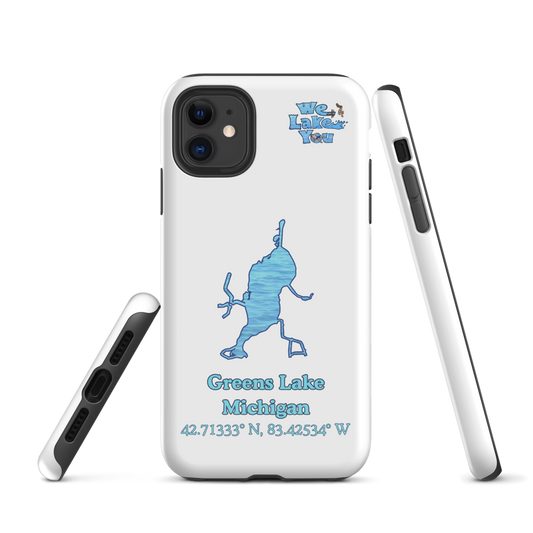 Tough Case for iPhone® with Greens Lake and We Lake You