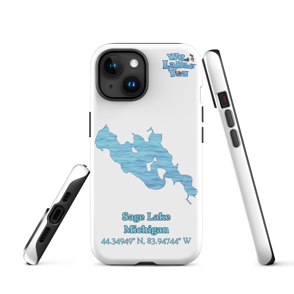 Tough Case for iPhone® 15 and 16 with Sage Lake