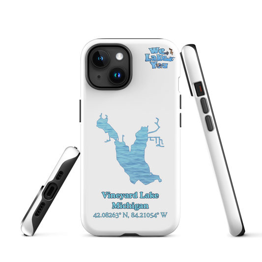 Tough Case for iPhone® 15 and 16 with Vineyard Lake
