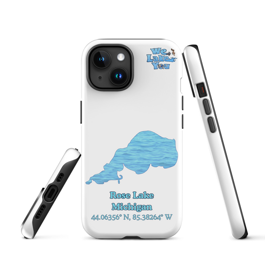 Tough Case for iPhone® 15 and 16 with Rose Lake