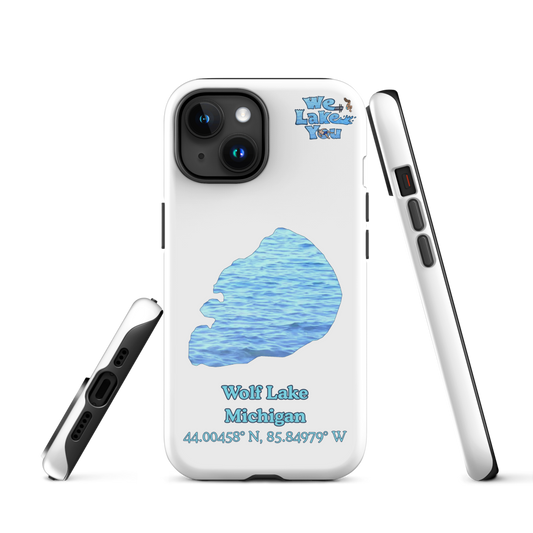 Tough Case for iPhone® 15 and 16 with Wolf Lake