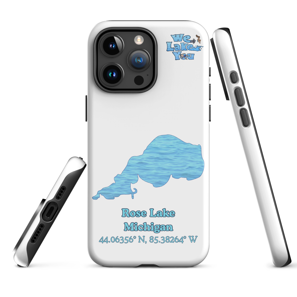 Tough Case for iPhone® 15 and 16 with Rose Lake