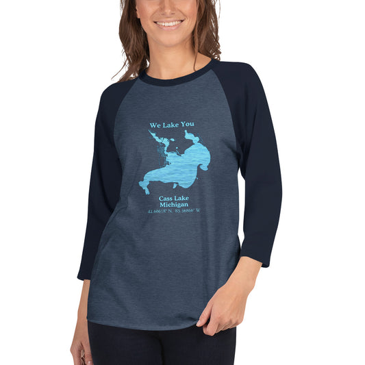 {Lake} Raglan 3/4 Sleeve Unisex T-shirt