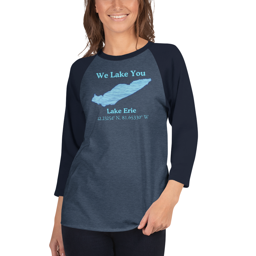 Lake Erie Raglan 3/4 Sleeve Unisex T-shirt