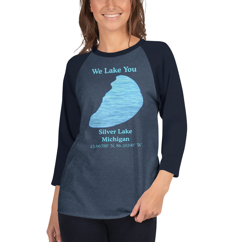Silver Lake Raglan 3/4 Sleeve Unisex T-shirt