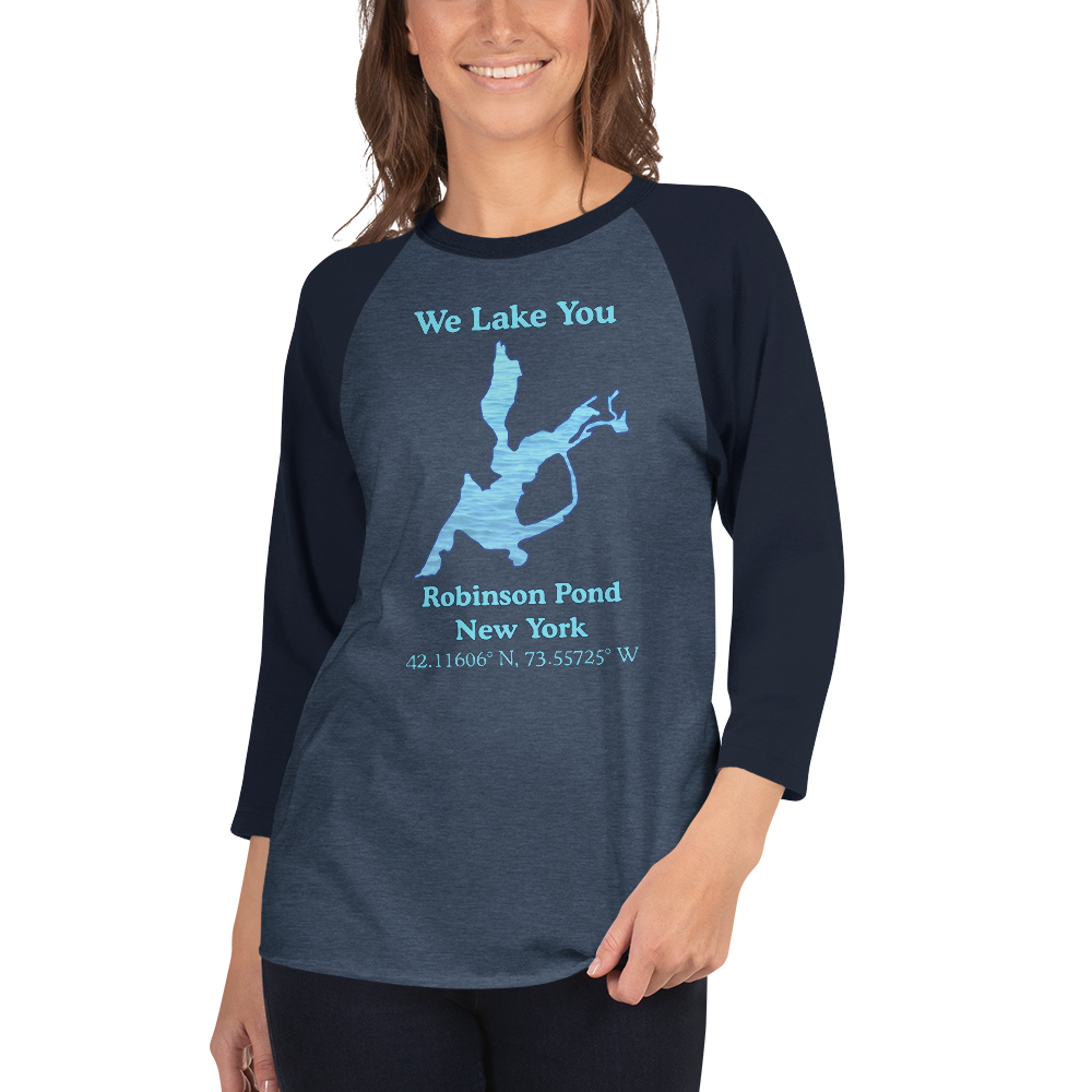 Robinson Pond Raglan 3/4 Sleeve Unisex T-shirt