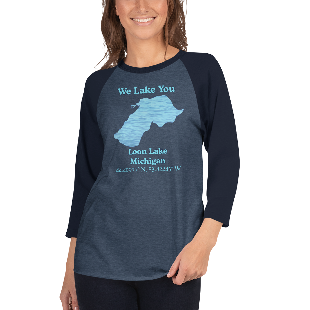 Loon Lake Raglan 3/4 Sleeve Unisex T-shirt