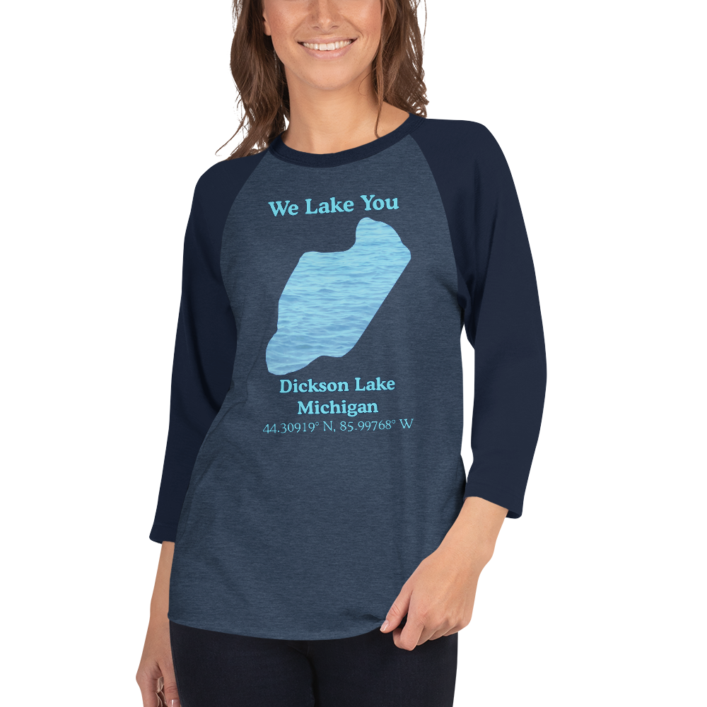 Dickson Lake Raglan 3/4 Sleeve Unisex T-shirt