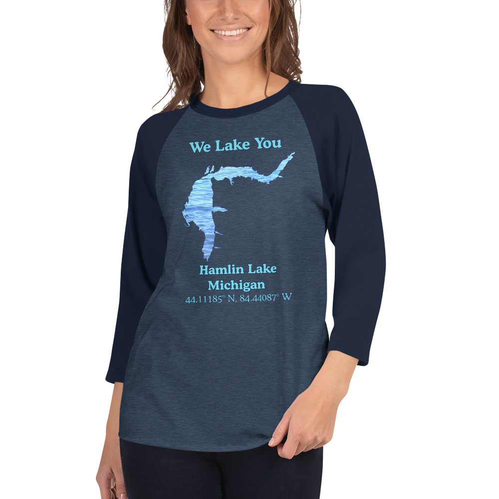 Hamlin Lake Raglan 3/4 Sleeve Unisex T-shirt