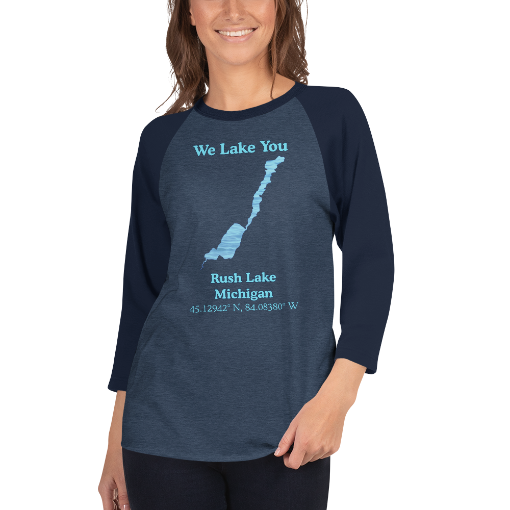 Rush Lake Raglan 3/4 Sleeve Unisex T-shirt