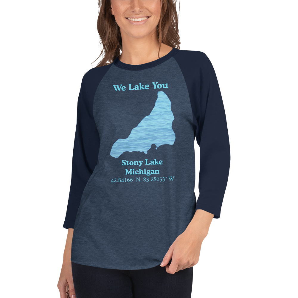 Stony Lake Raglan 3/4 Sleeve Unisex T-shirt