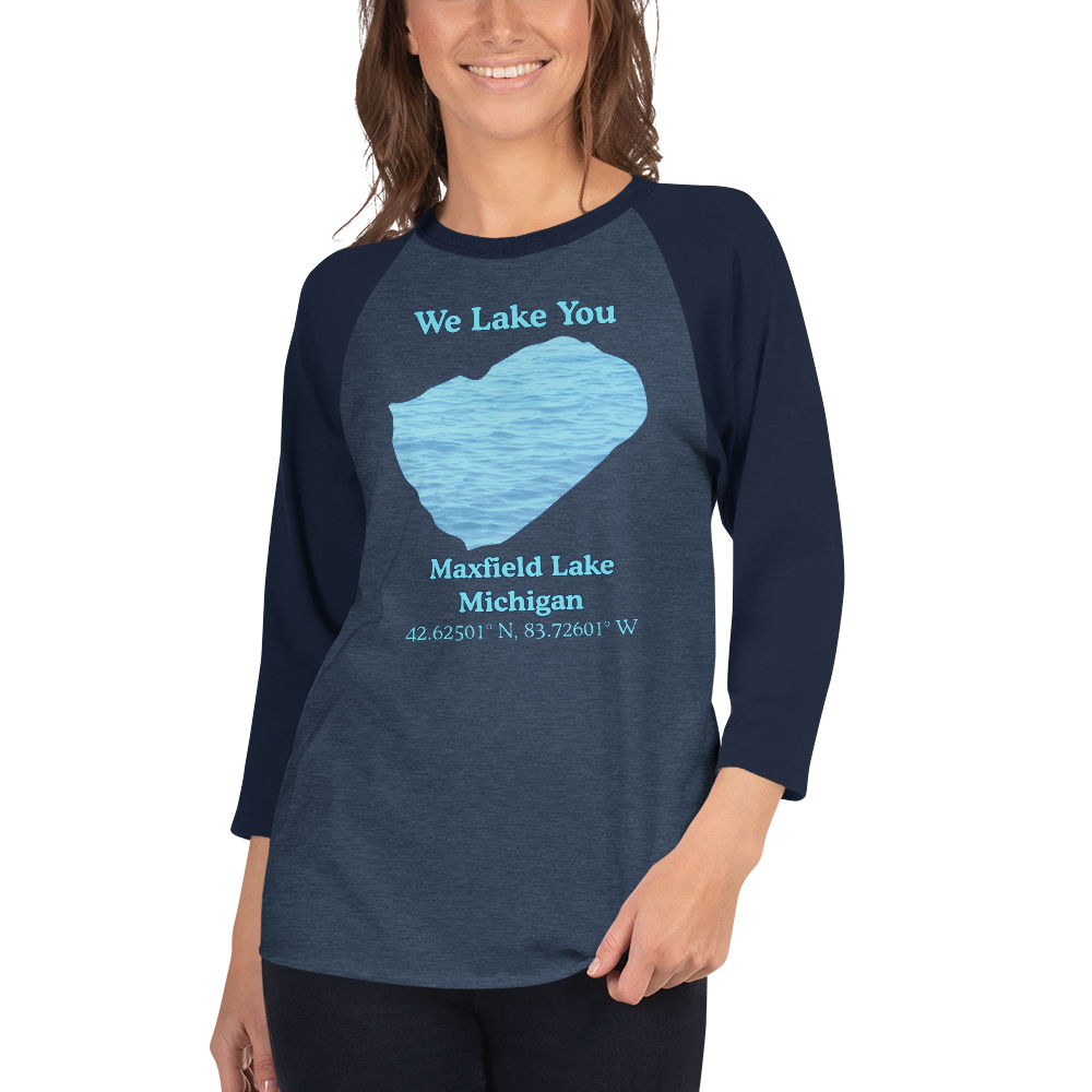 Maxfield Lake Raglan 3/4 Sleeve Unisex T-shirt