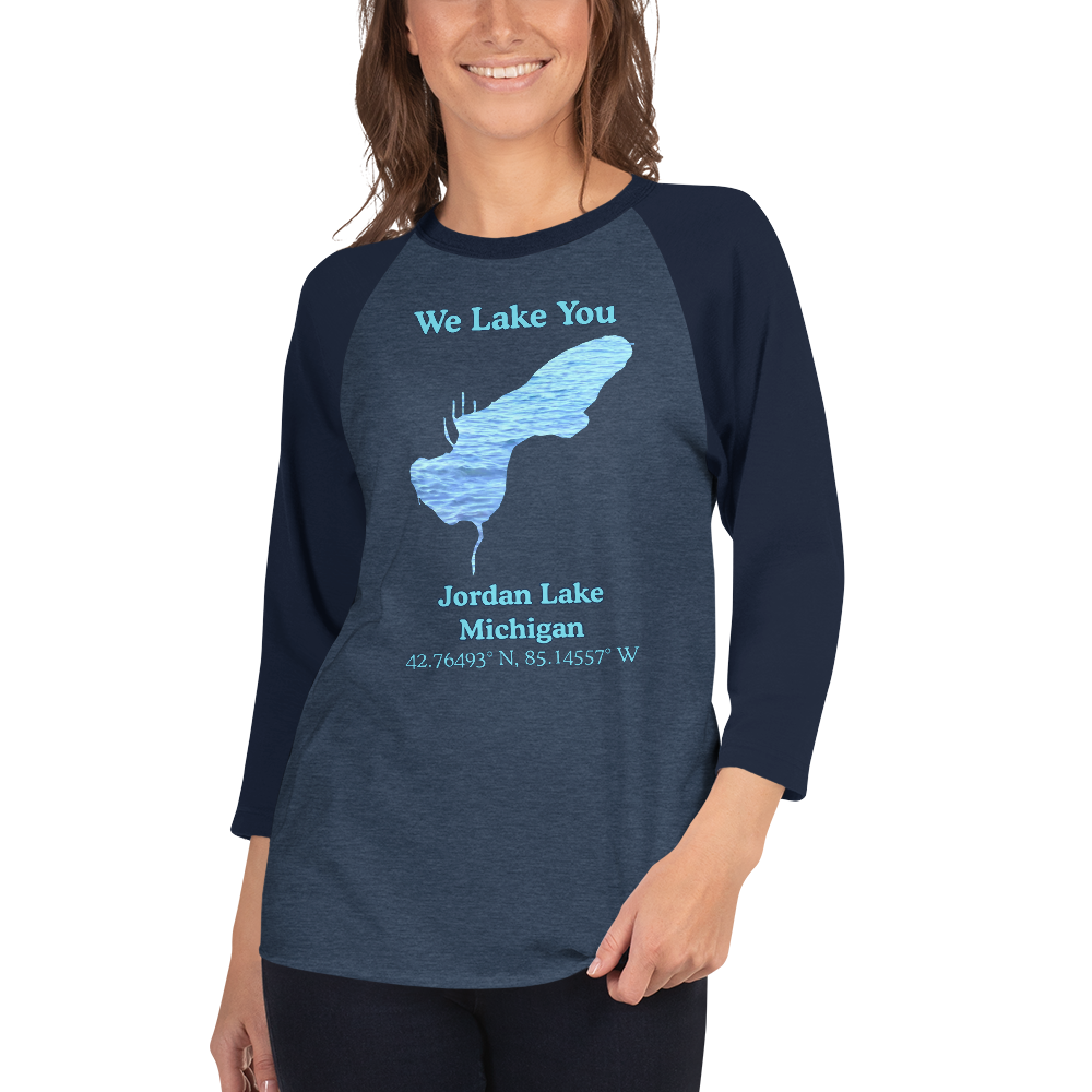 Jordan Lake Raglan 3/4 Sleeve Unisex T-shirt