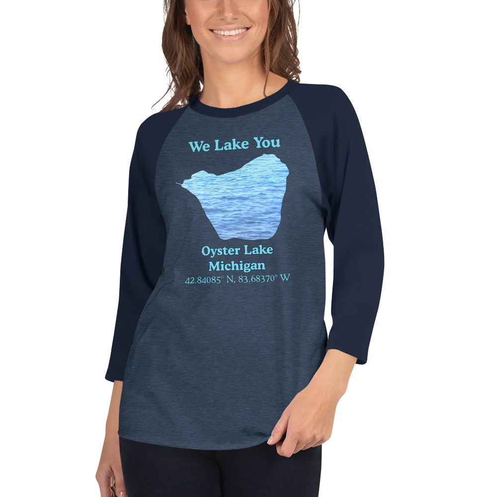 Oyster Lake Raglan 3/4 Sleeve Unisex T-shirt