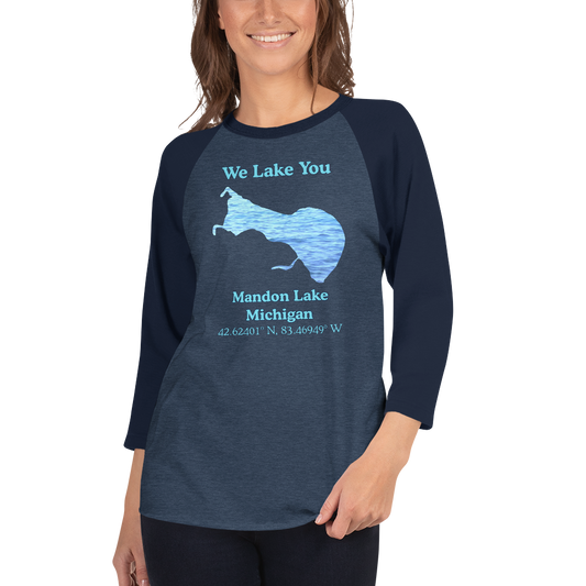 Mandon Lake Raglan 3/4 Sleeve Unisex T-shirt