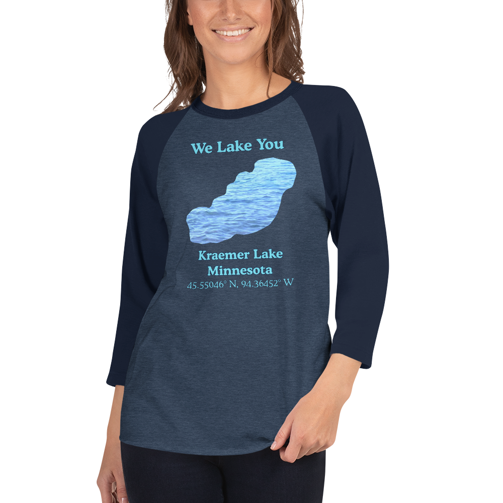 Kraemer Lake Raglan 3/4 Sleeve Unisex T-shirt