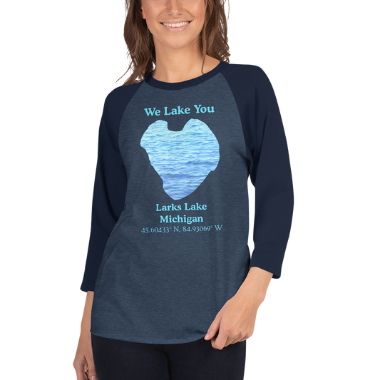 Larks Lake Raglan 3/4 Sleeve Unisex T-shirt