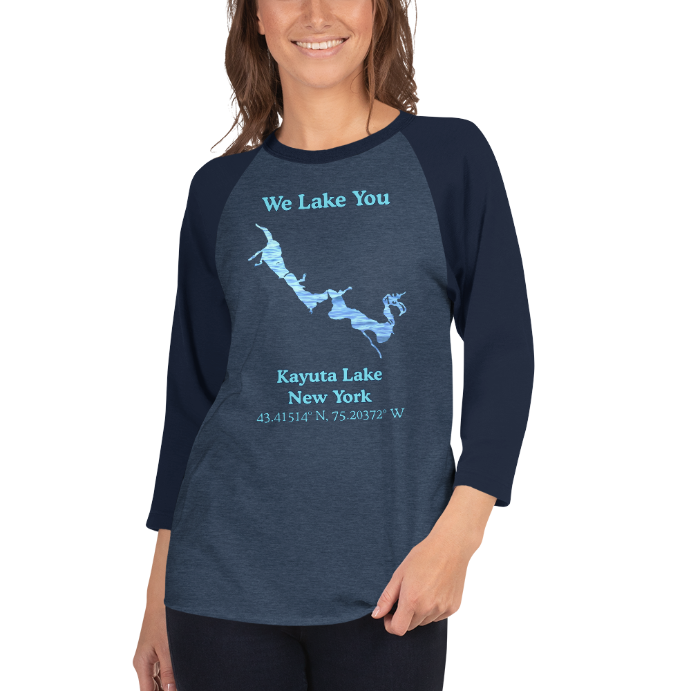 Kayuta Lake Raglan 3/4 Sleeve Unisex T-shirt