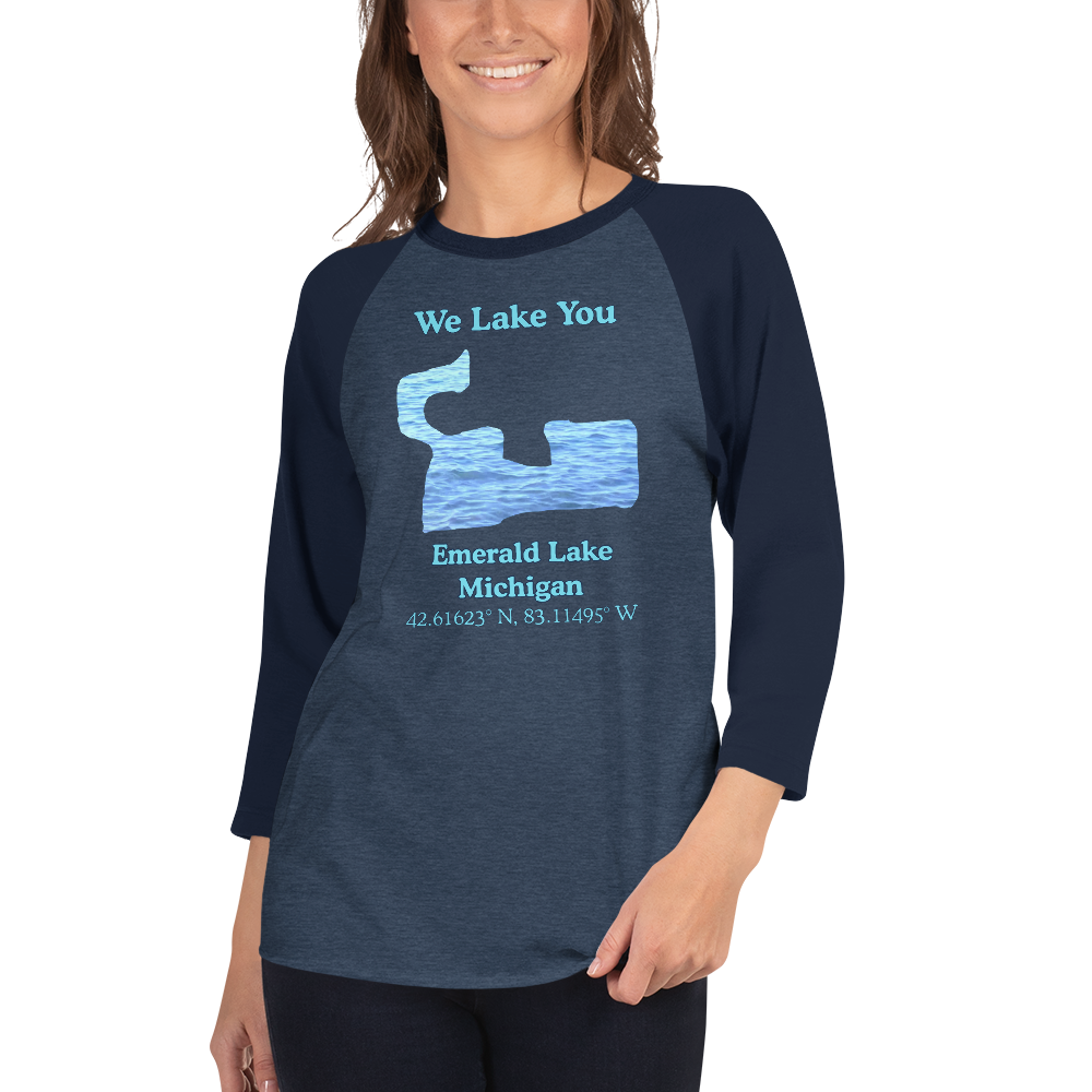 Emerald Lake Raglan 3/4 Sleeve Unisex T-shirt
