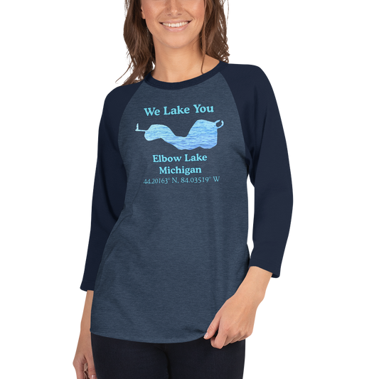 Elbow Lake Raglan 3/4 Sleeve Unisex T-shirt