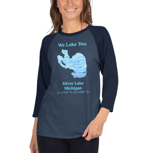 Silver Lake Raglan 3/4 Sleeve Unisex T-shirt
