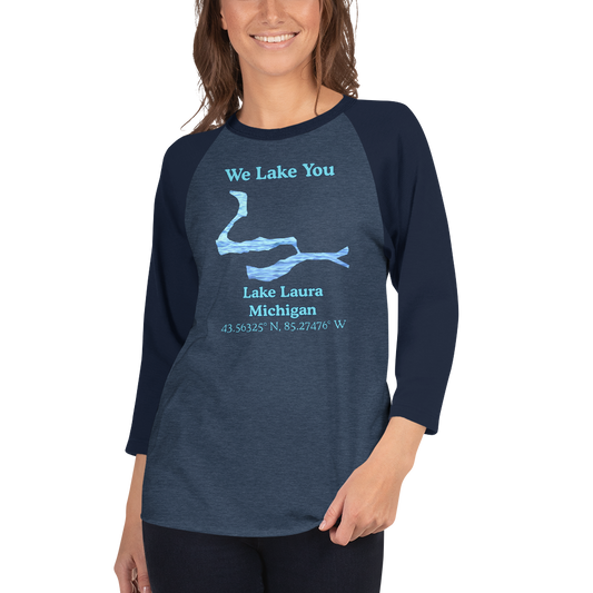 Lake Laura Raglan 3/4 Sleeve Unisex T-shirt