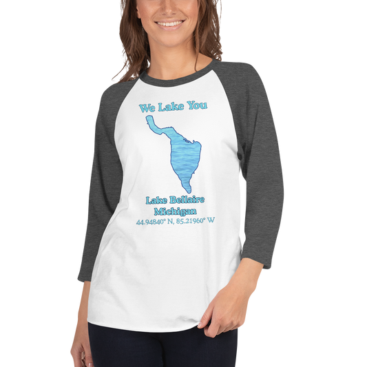 Lake Bellaire Raglan 3/4 Sleeve Unisex T-shirt