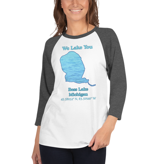 Bass Lake Raglan 3/4 Sleeve Unisex T-shirt