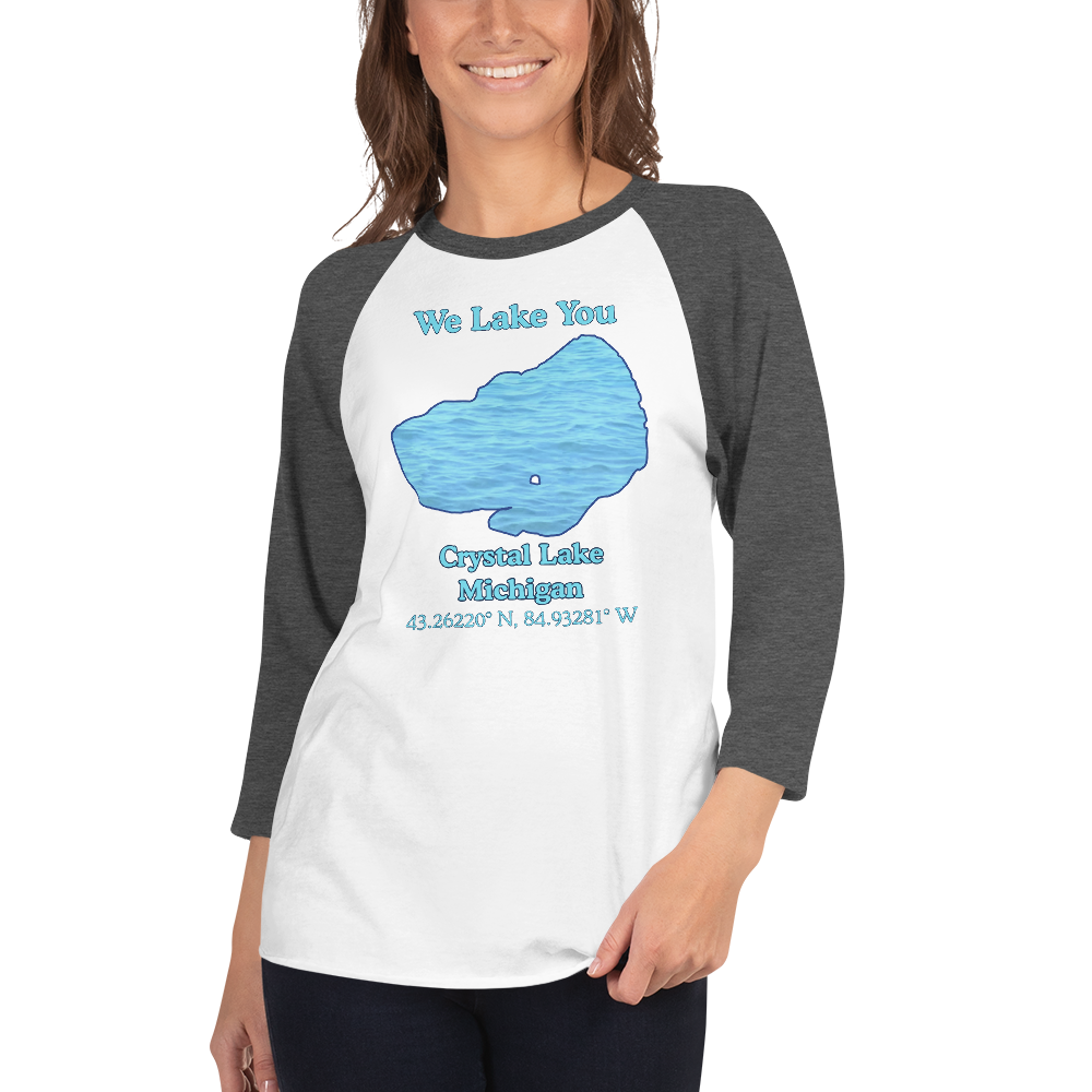 Crystal Lake Raglan 3/4 Sleeve Unisex T-shirt