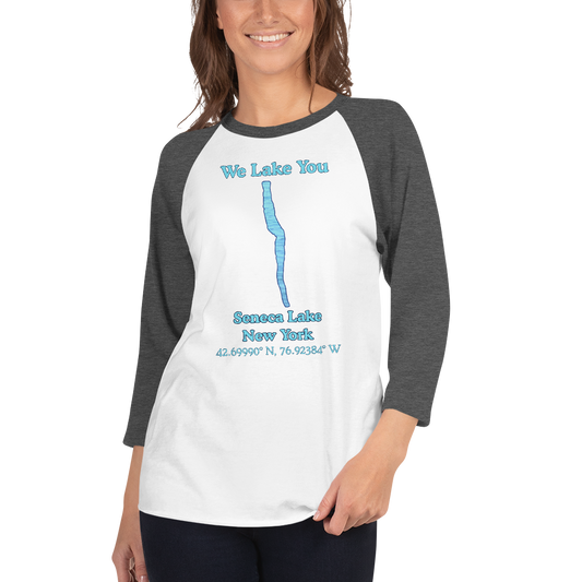 Seneca Lake Raglan 3/4 Sleeve Unisex T-shirt