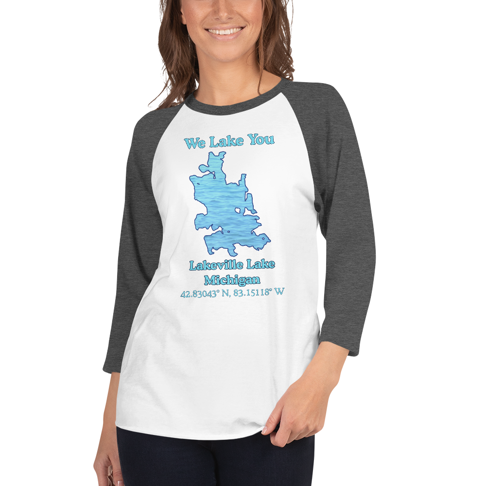 Lakeville Lake Raglan 3/4 Sleeve Unisex T-shirt