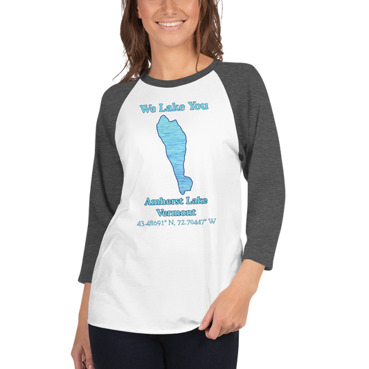 Amherst Lake Raglan 3/4 Sleeve Unisex T-shirt