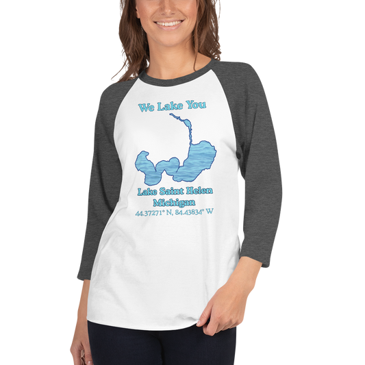Lake Saint Helen Raglan 3/4 Sleeve Unisex T-shirt
