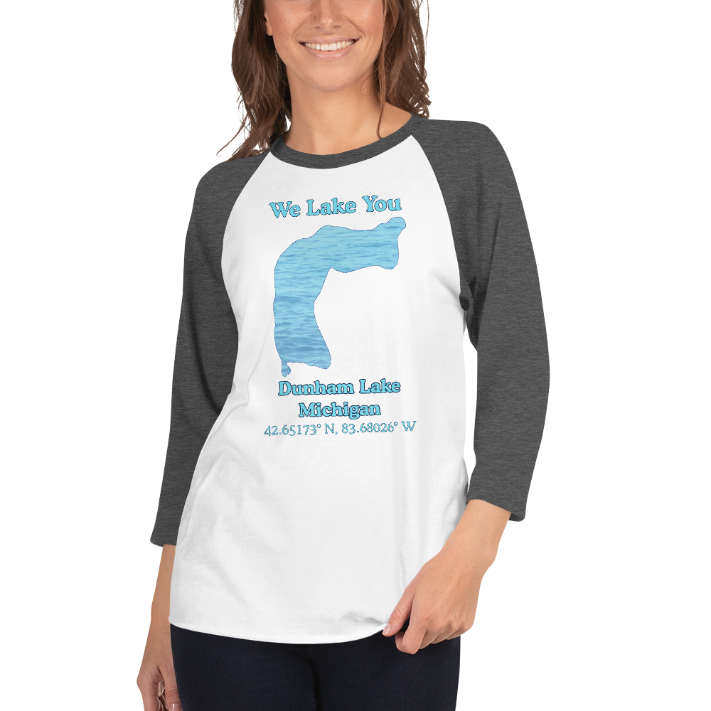 Dunham Lake Raglan 3/4 Sleeve Unisex T-shirt