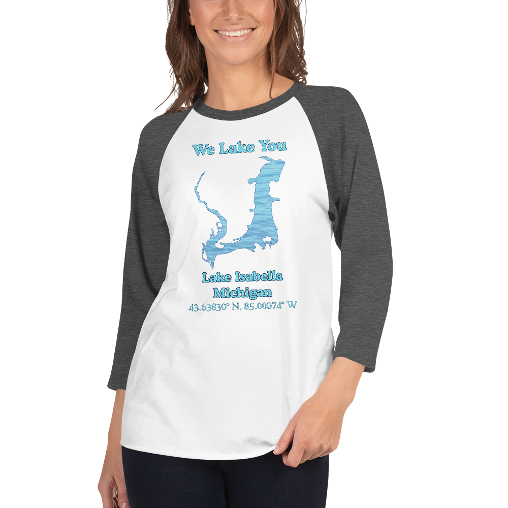 Lake Isabella Raglan 3/4 Sleeve Unisex T-shirt