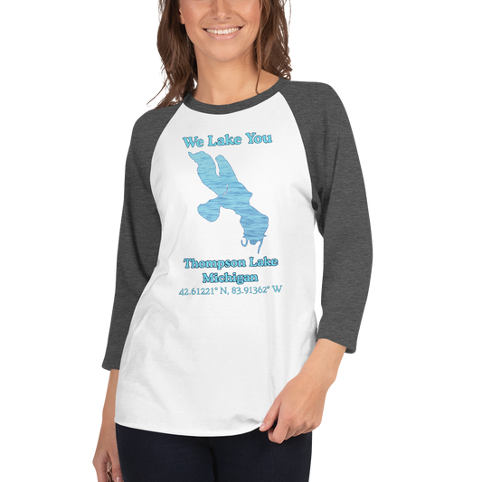 Thompson Lake Raglan 3/4 Sleeve Unisex T-shirt