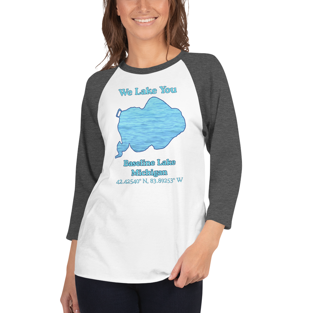 Baseline Lake Raglan 3/4 Sleeve Unisex T-shirt