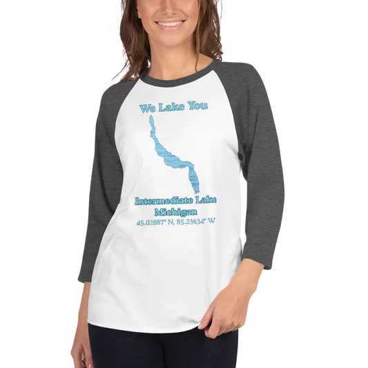 Intermediate Lake Raglan 3/4 Sleeve Unisex T-shirt