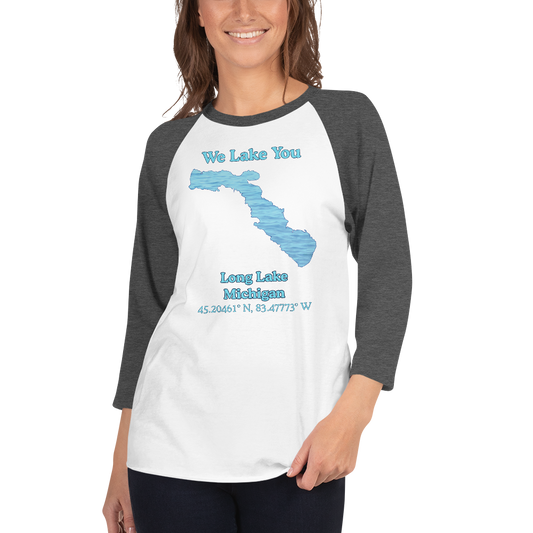Long Lake Raglan 3/4 Sleeve Unisex T-shirt