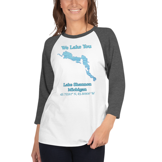 Lake Shannon Raglan 3/4 Sleeve Unisex T-shirt