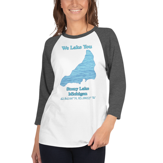 Stony Lake Raglan 3/4 Sleeve Unisex T-shirt