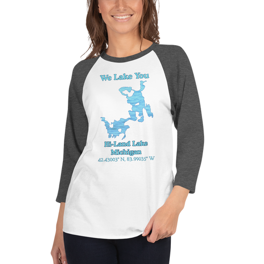 Hi-Land Lake Raglan 3/4 Sleeve Unisex T-shirt