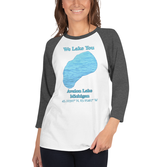 Avalon Lake Raglan 3/4 Sleeve Unisex T-shirt