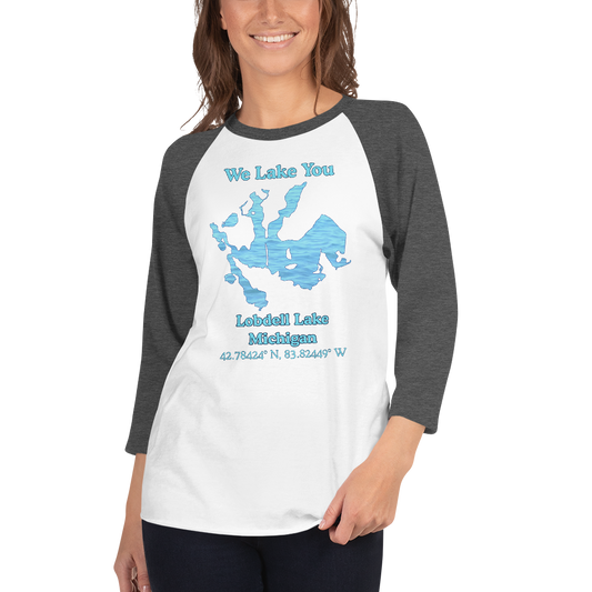 Lobdell Lake Raglan 3/4 Sleeve Unisex T-shirt