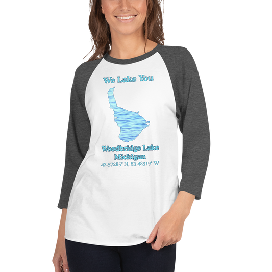 Woodbridge Lake Raglan 3/4 Sleeve Unisex T-shirt