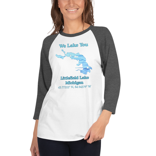 Littlefield Lake Raglan 3/4 Sleeve Unisex T-shirt