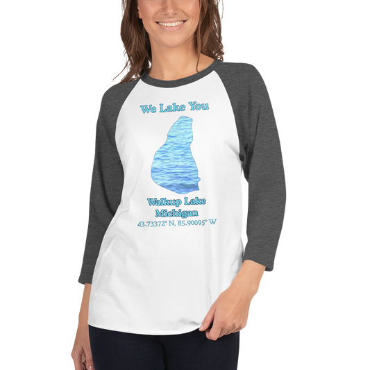 Walkup Lake Raglan 3/4 Sleeve Unisex T-shirt