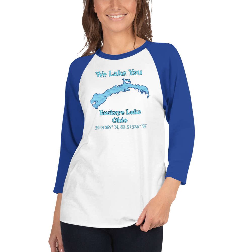 Buckeye Lake Raglan 3/4 Sleeve Unisex T-shirt