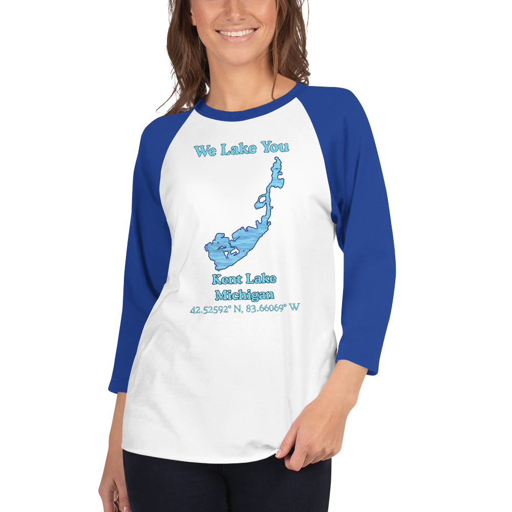 Kent Lake Raglan 3/4 Sleeve Unisex T-shirt